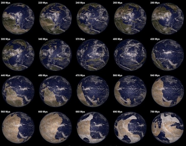 Nouvelles images et vidéos : comment la Terre a t’elle évoluée au cours des dernières 750 millions d’années.