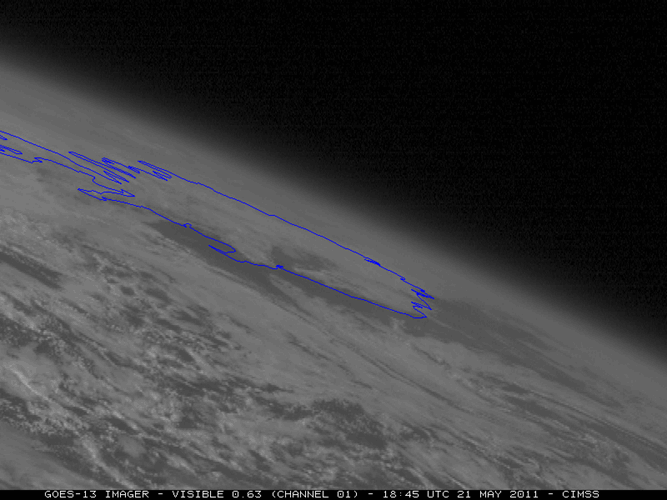 Animations : Les satellites météo capturent les panaches islandais, de fumées volcaniques traversant les nuages.