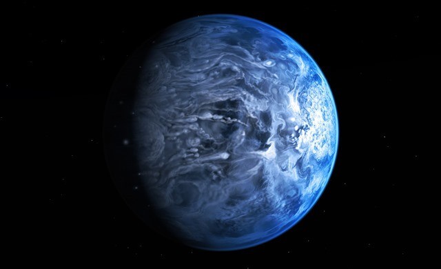 Il y a une planète, en dehors de notre système solaire, qui tente de faire concurrence au bleu de la Terre