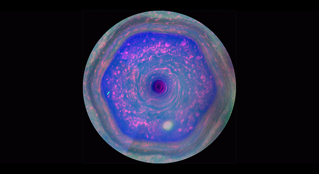 De nouvelles images de l’immense vortex polaire de Saturne