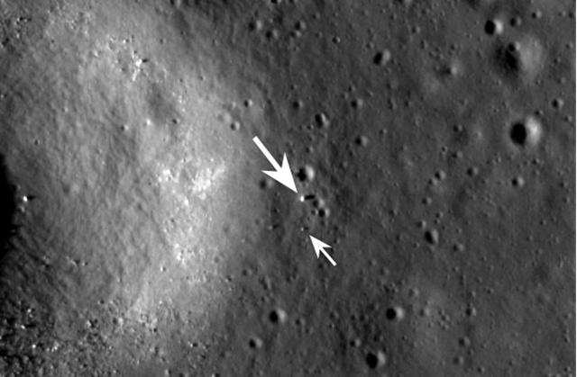 Astromobile lunaire : le Yutu vu du dessus