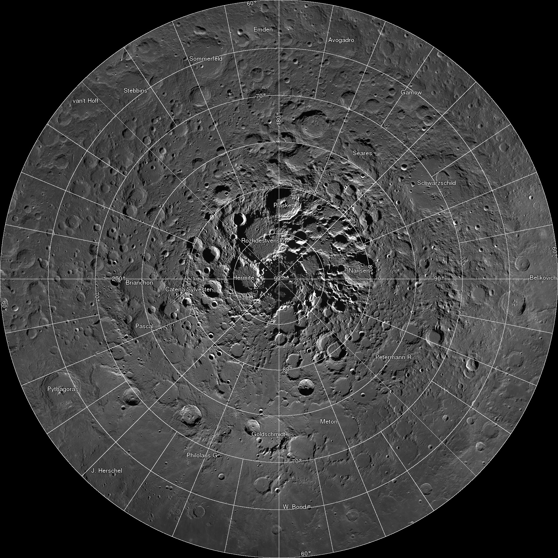 Explorez l’immense carte interactive du pôle nord de la Lune