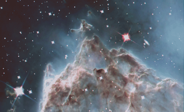 Un petit voyage à travers la nébuleuse de la tête de singe pour les 24 ans de Hubble