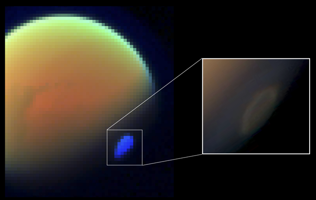 Titan a un énorme nuage toxique tourbillonnant sur son Pôle Sud