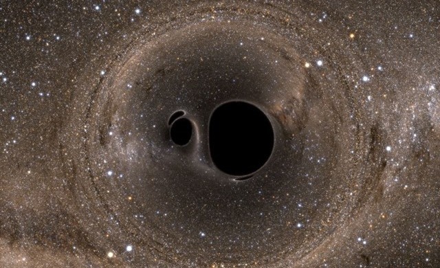 Ce à quoi ressembleraient précisément deux trous noirs qui se rencontrent