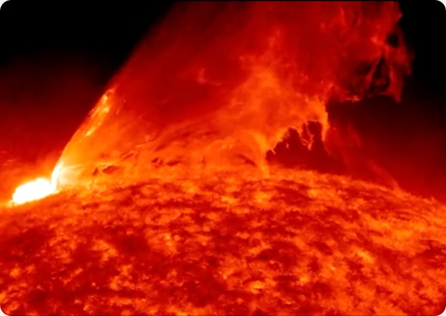 La monstrueuse éruption solaire récemment capturée en images.