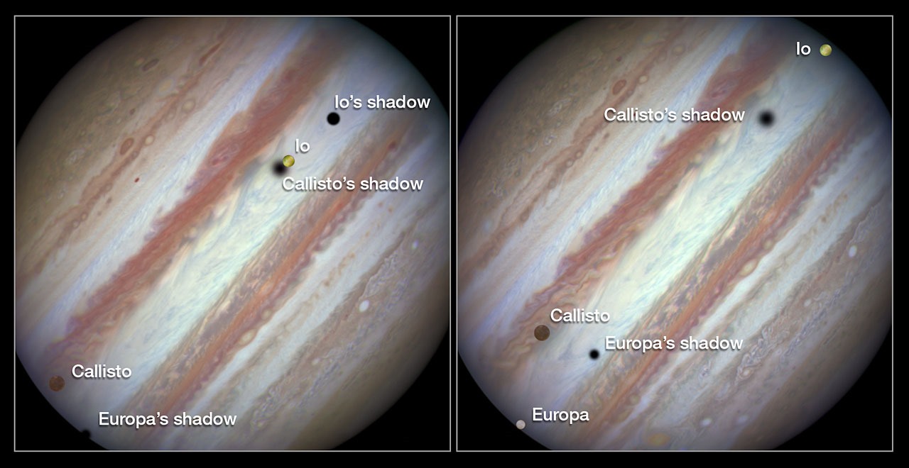 Quand 3 des plus grandes lunes de Jupiter tentent en même temps de lui voiler la face