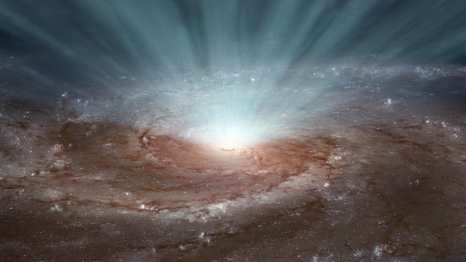 Les vents d’un trou noir, capables de stopper la formation d’étoiles dans une galaxie