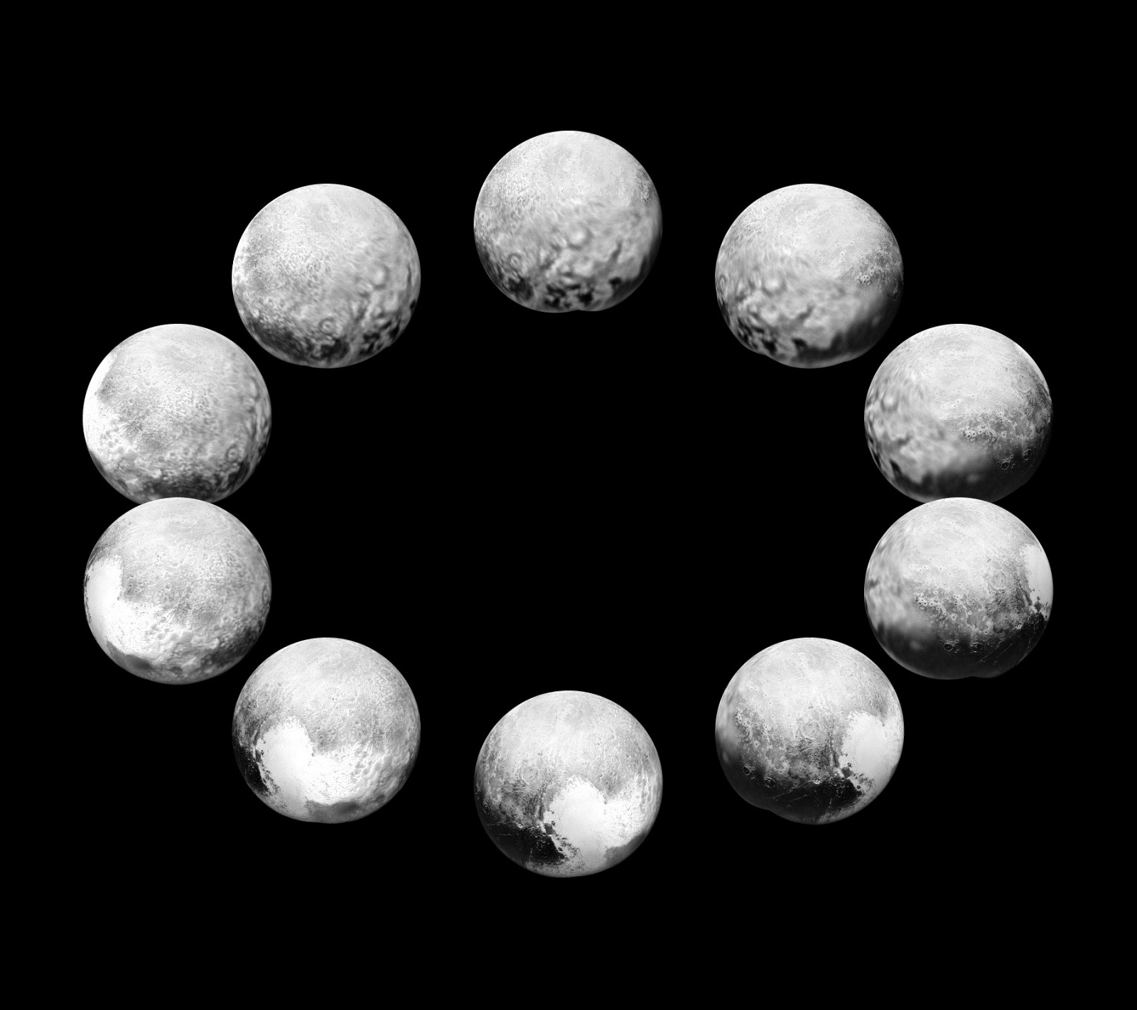 Un jour complet de Pluton et de sa plus grande lune Charon