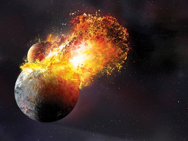 La Lune pourrait s’être formée à partir du magma expulsé par une Terre percutée