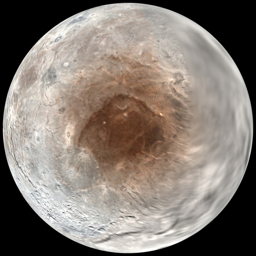 Sur l’origine de la grosse tache rouge de la lune de Pluton, Charon