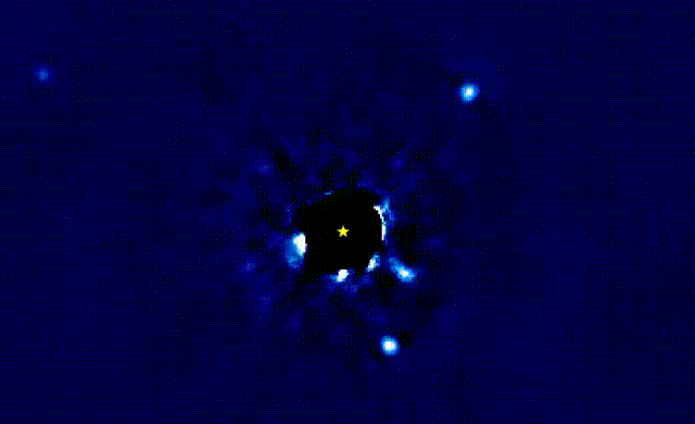 Très rares vidéos : quatre lointaines exoplanètes en orbite autour de leur étoile