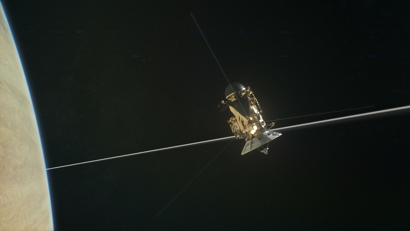 La sonde Cassini n’a pas entendu grand-chose en passant entre Saturne et ses anneaux et c’est plutôt bon signe