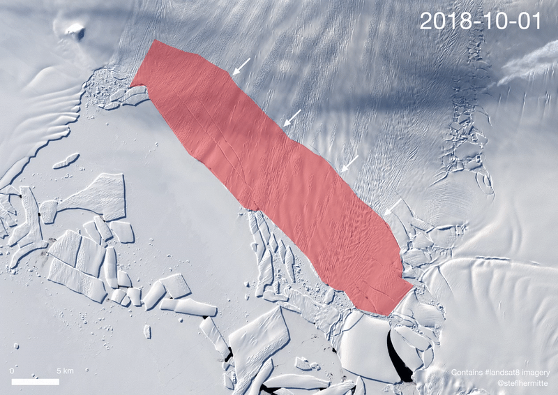 Un énorme iceberg menace de briser le glacier de l’île du Pin en Antarctique