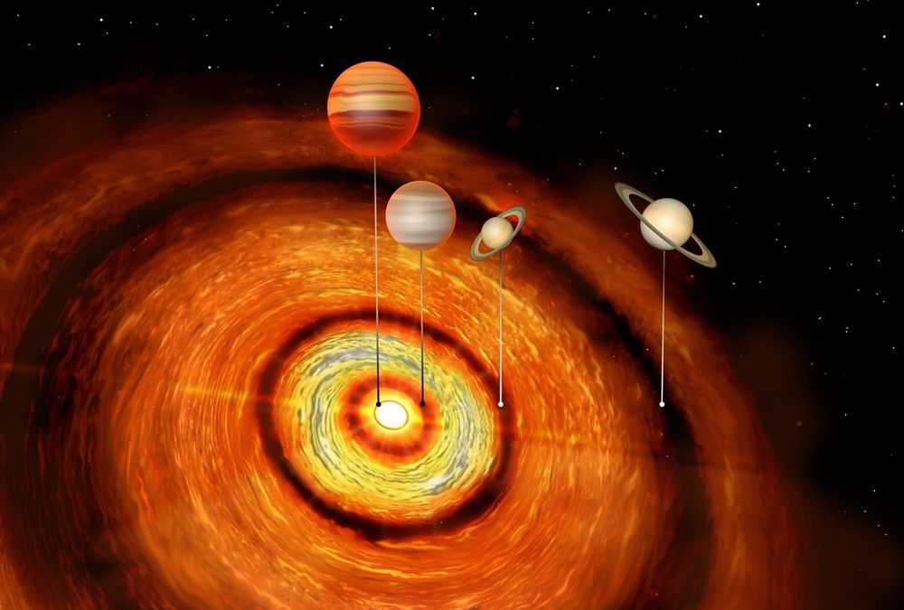 Quatre grosses planètes découvertes autour d’une étoile beaucoup trop jeune
