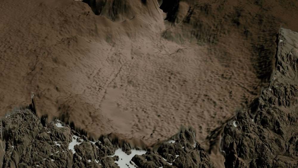 Découverte d’un très grand cratère de météorite sous la calotte polaire du Groenland