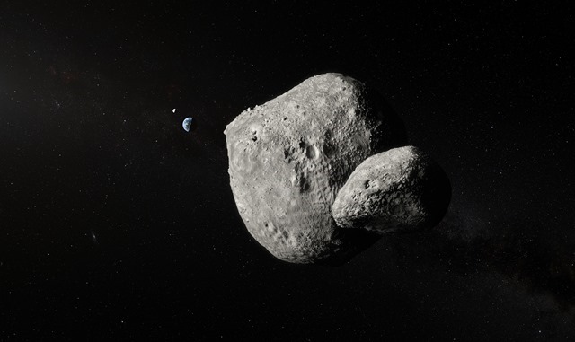 Un double astéroïde (binaire) photographié alors qu’il croisait la Terre le mois dernier
