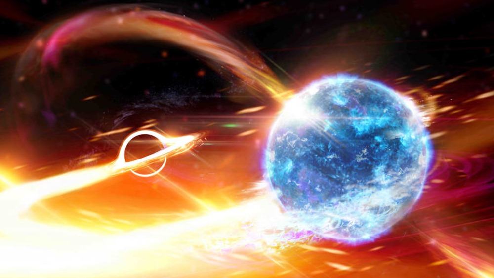 Détection d’un trou noir avalant une étoile à neutrons