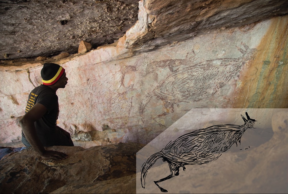 Devinez ce que représente la plus ancienne peinture rupestre d’Australie