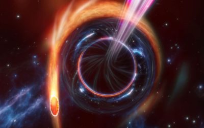 Une étoile avalée par un trou noir supermassif situé à 8,5 milliards d’années-lumière produit les plus brillants jets de lumière relativistes observés